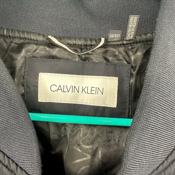 Calvin Klein Size XXL Quilted Jacket Coat Zip Up‎ Pockets Black 100% Polyester - Picture 5 of 6